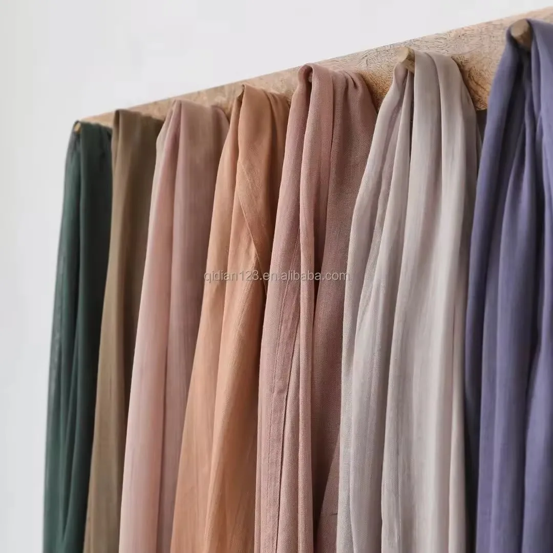 Custom Blend Viscose Shawl Double Stitch Viscose Cotton Modal Scarf Lightweight And Breathable Viscose