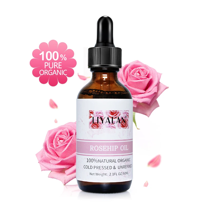 Private Label Bulk Rose Hips Oil 100% Pure Organic Cold Press Essential Hair Care Rosehip Seed Rose Hair Oil