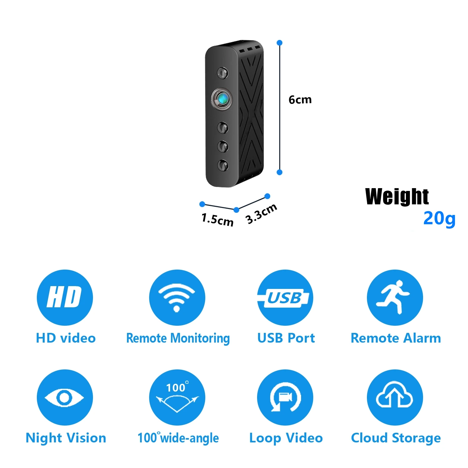 Мини HD Wi-Fi USB WIFI камера наименьший Micro тело камеры с функцией ночного видения в режиме циклической записи видео диктофон для домашней
