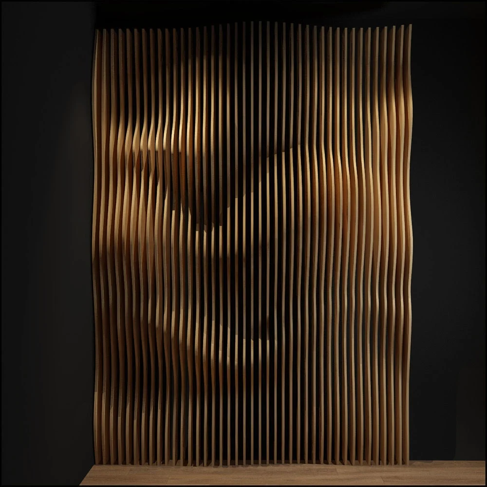 3d texture wave panel for hotel wall decoration