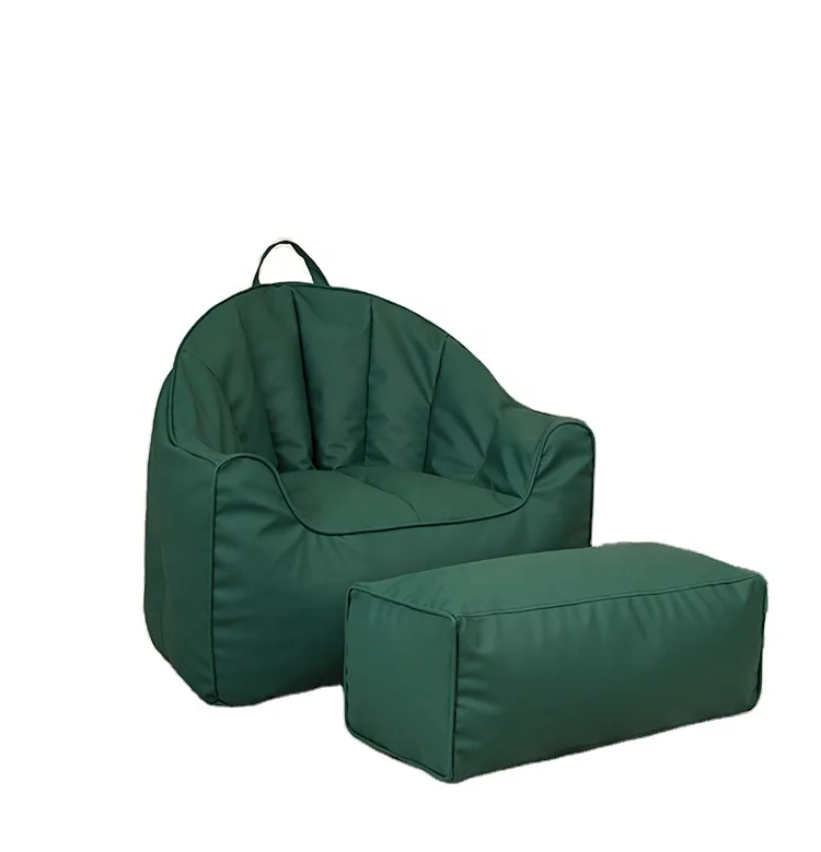Чехол Beanbag для ленивого дивана кожаный светильник балкона спальни роскошный большой диван-татами из искусственной кожи