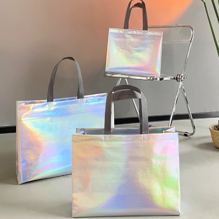 Wholesale Price Custom Printed Recycle Reusable PP Laminated Non Woven Tote Shopping Bags Non Woven Shopping Bag 30*40*12cm