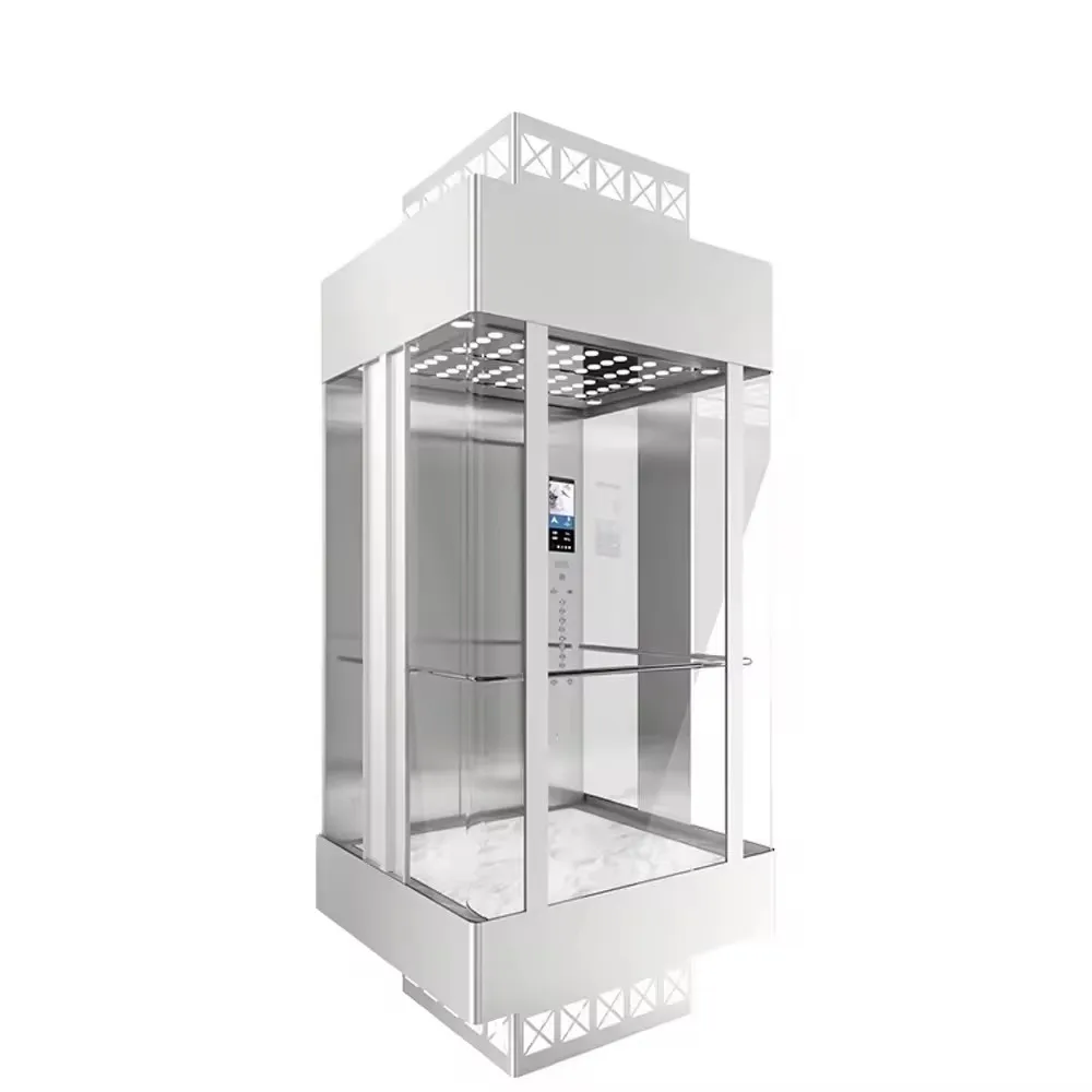 Fuji Modern Design Round Glass Panoramic Passenger Elevator Lift Without Machine Room for Villa and Hotel Sightseeing