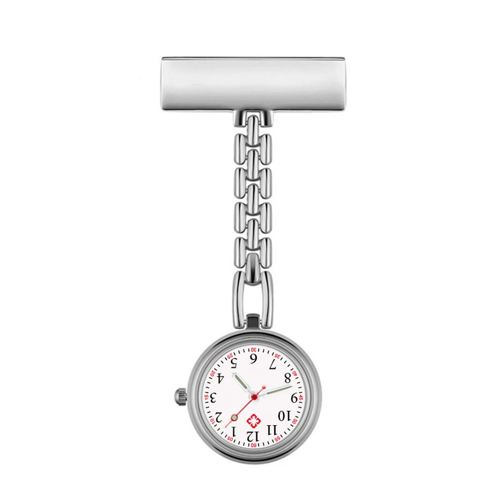 Светящиеся часы для медсестер с металлической гравировкой, карманные часы для медсестер, часы для студентов для экзамена