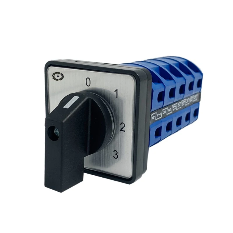 YMW26-20/5 Cam Switch 0-3 Positions 20A DIY Rotary Changeover Terminals Screws Silver Contact LW26 LW28 Rotary Selector