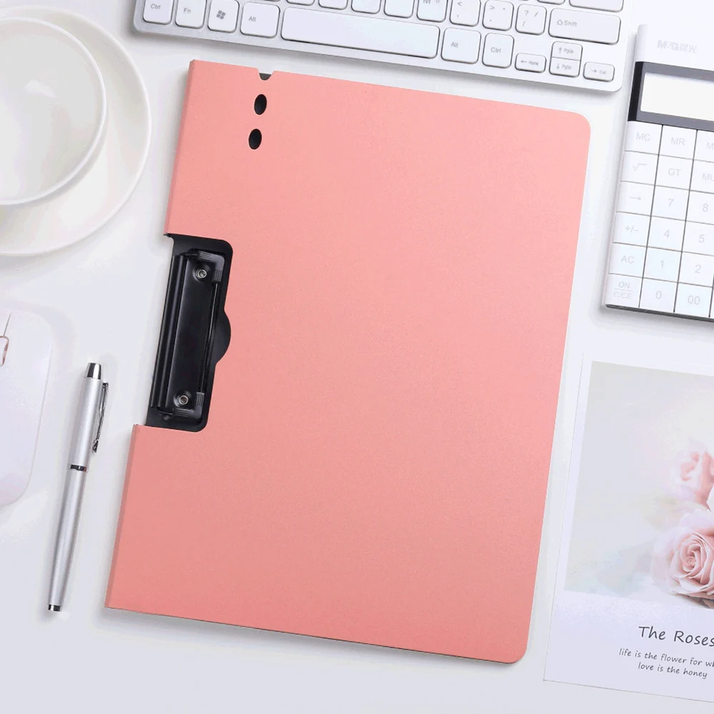 Wholesale A5 A4 Color Plastic Clip Folio Board Office Letter Pad Clipboard File Folder