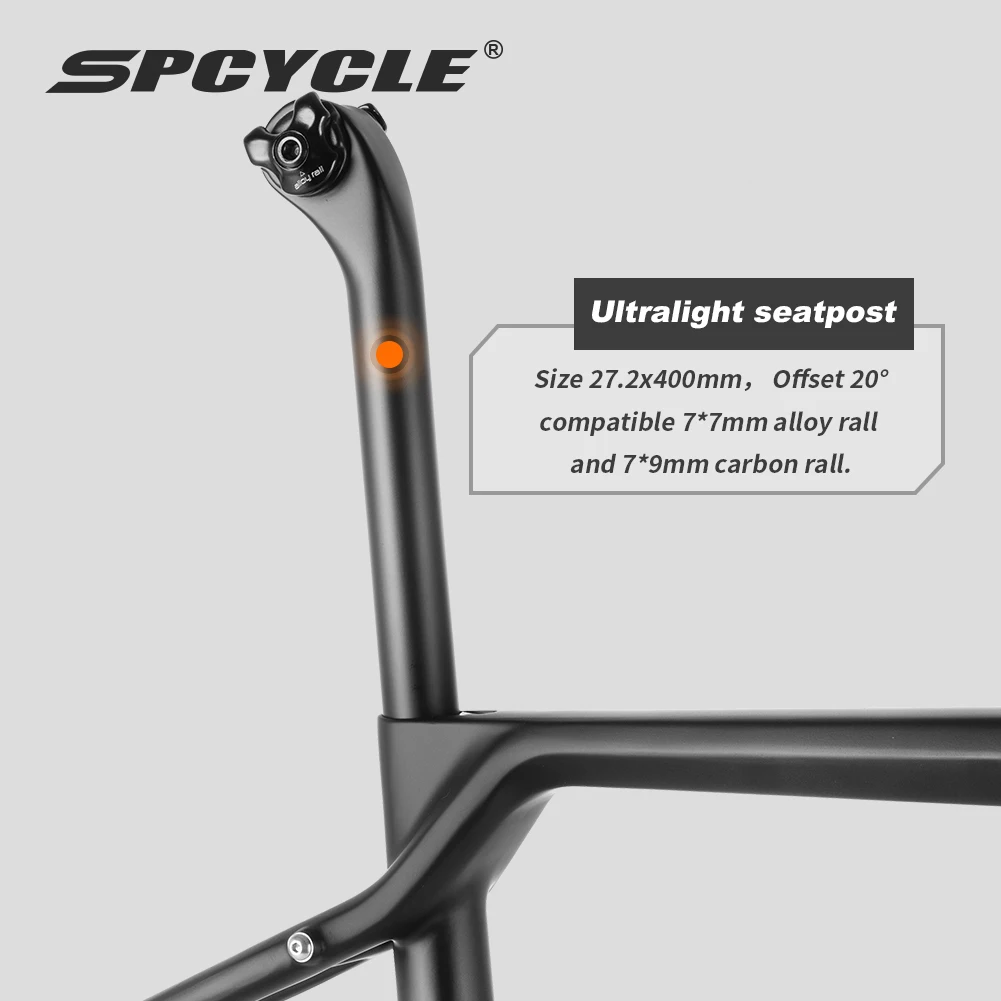 2023 New T1000 Carbon Gravel Frame 700x47C Disc Brake Road Cyclocross Bicycle Frameset T47 Lightweight Gravel Bike Frame