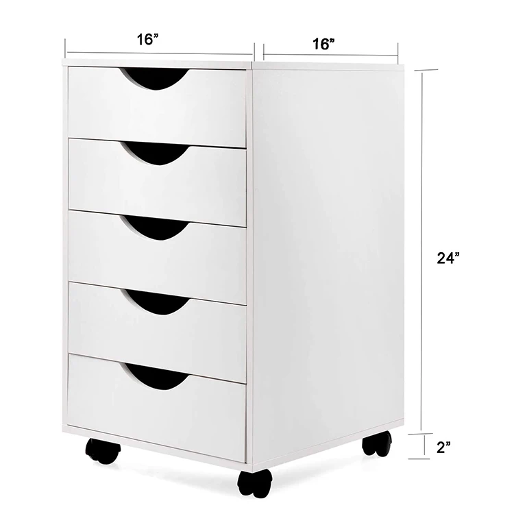 Armoir Salon Design Modern Furniture Grey Oak Wood Home Office 5 Draws Living Room Cabinet