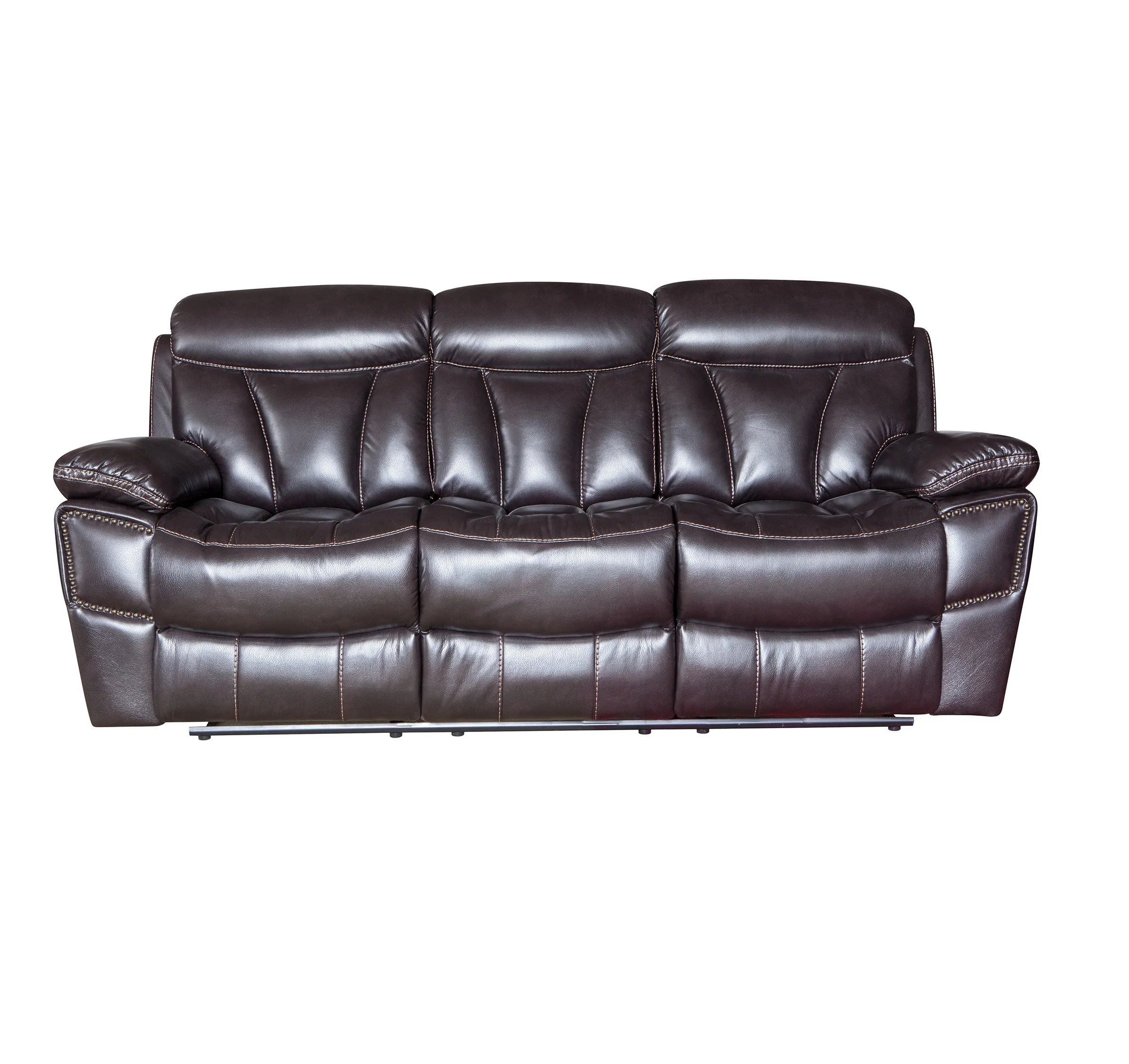 
American style luxury home furniture 1+2+3 leather recliner sofa set 