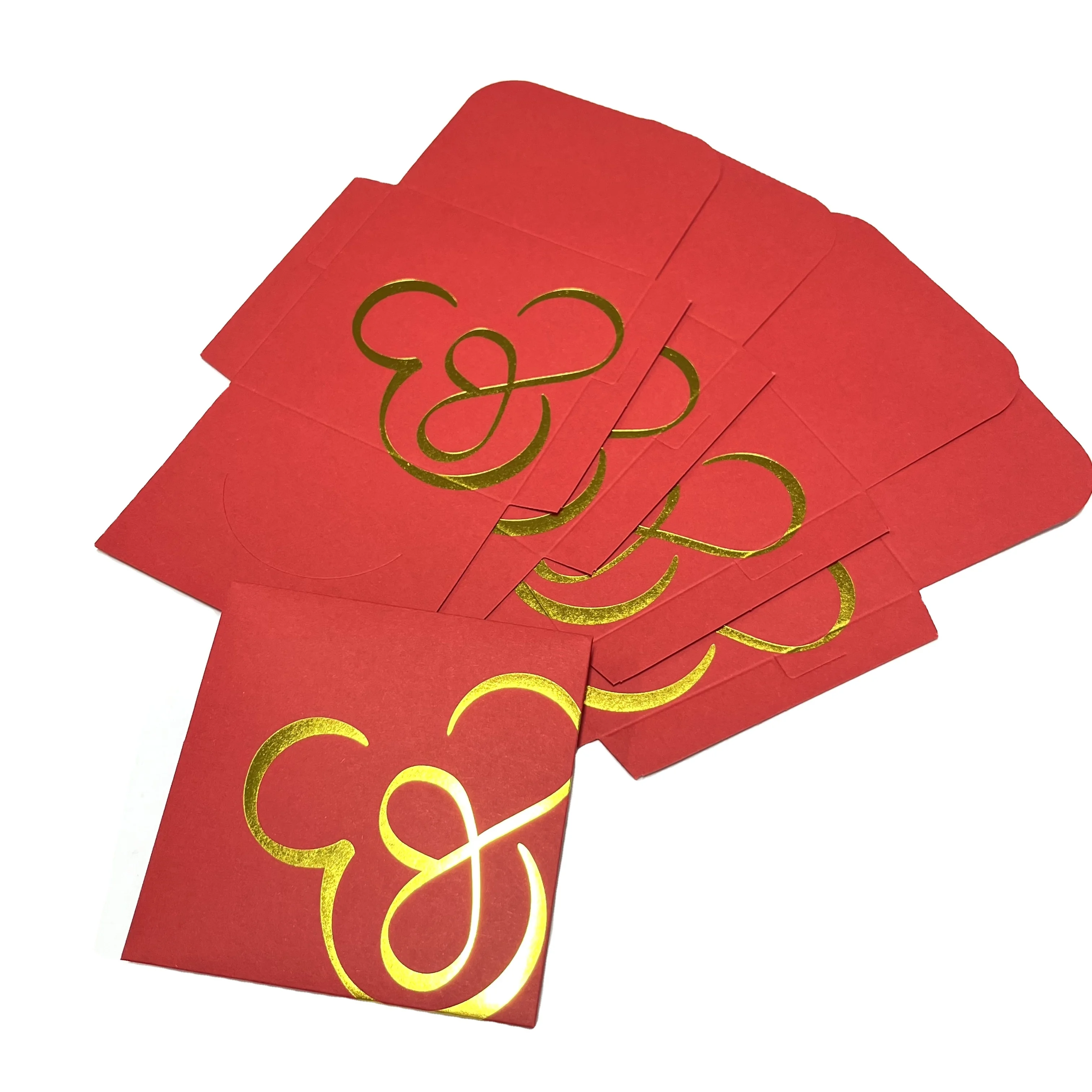2025 Gold Foil Luxury Custom Made Envelope Chinese New Year Red Pocket Envelope Red Packet Gift Envelope