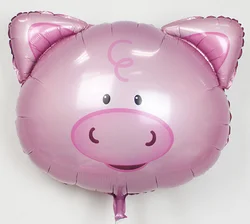Aluminum Mini Animal Head Foil Balloon 3D Tiger Lion Cow Giraffe Monkey Animal Balloon