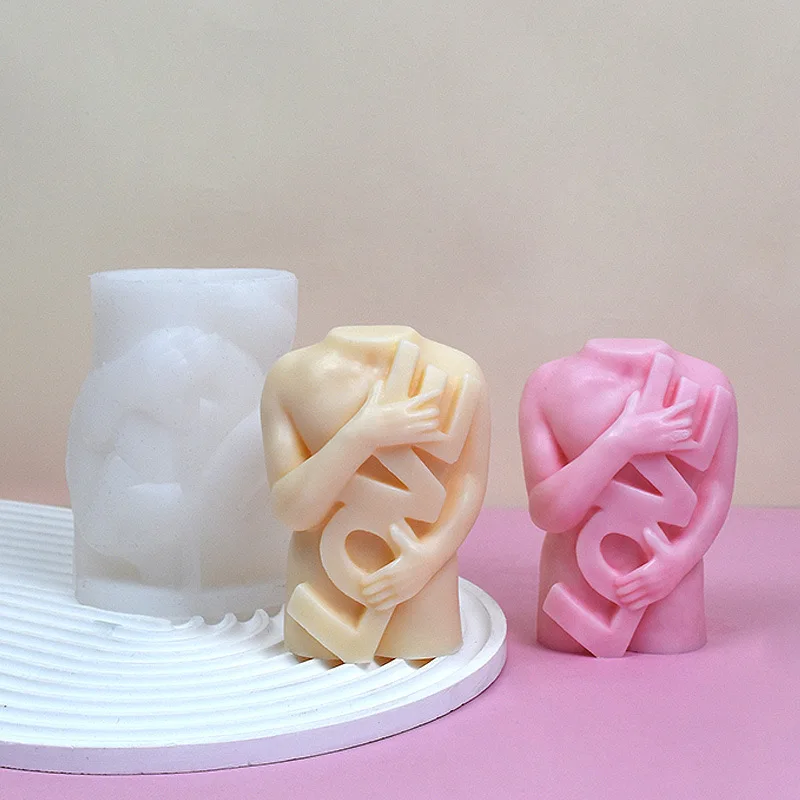 Holiday   Candle Mould Food Grade Silicone Mold for Candle Cake Making  DIY 3D Body Love Shape Silicone Mould