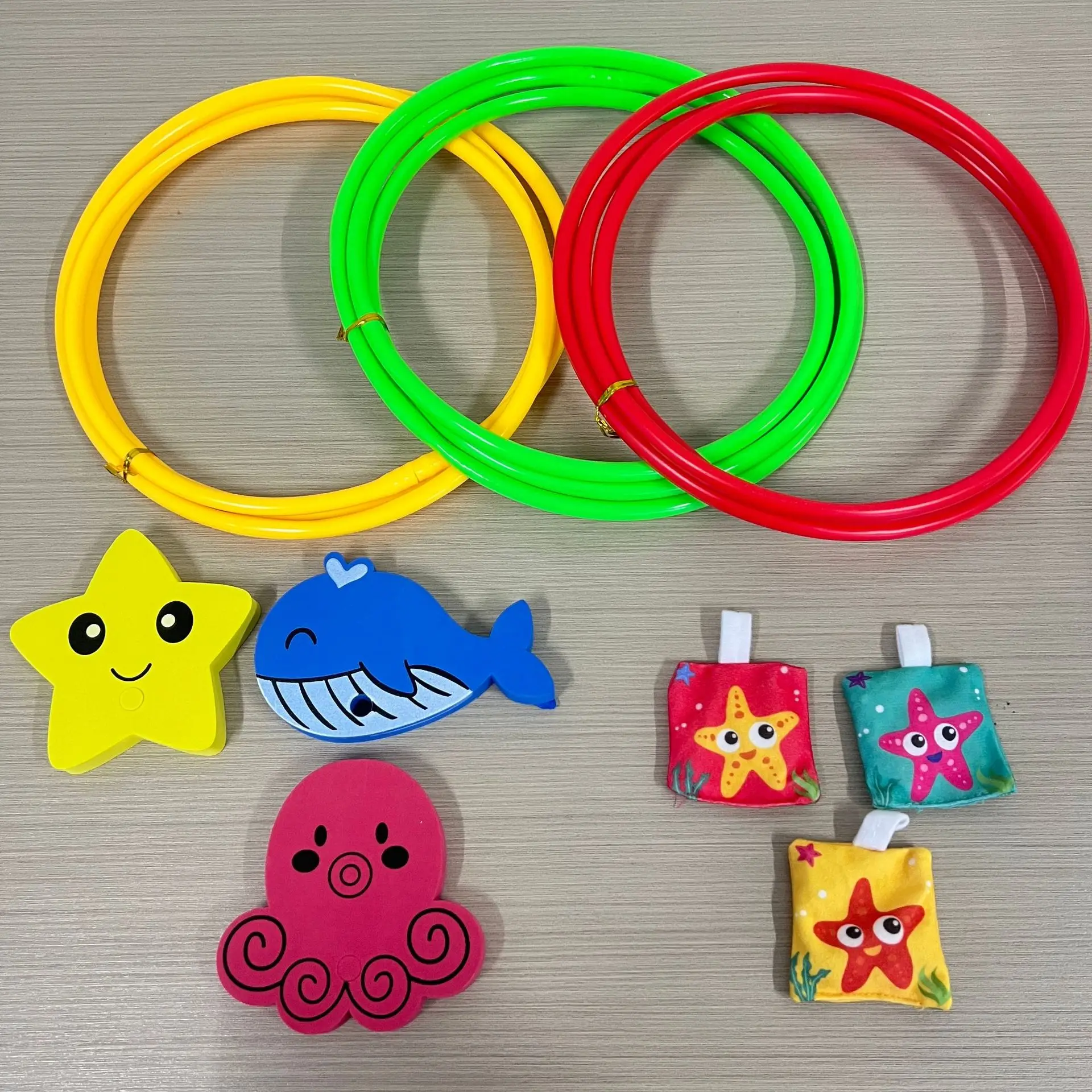 XRJ-TDR01 Summer 27 pieces set Sinking Diving Toys Underwater Diving Toy Kids Swimming Pool Toys Diving Rings For Children