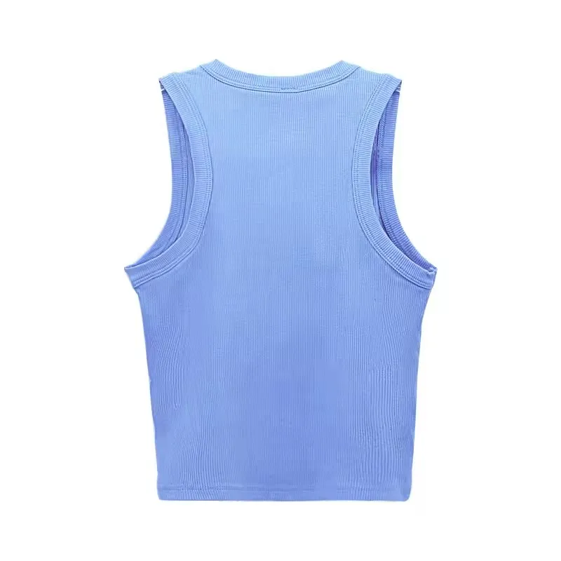 OEM Brand Seamless Rib Tank Top Custom polyester Fitness Crop Top for Women wholesale