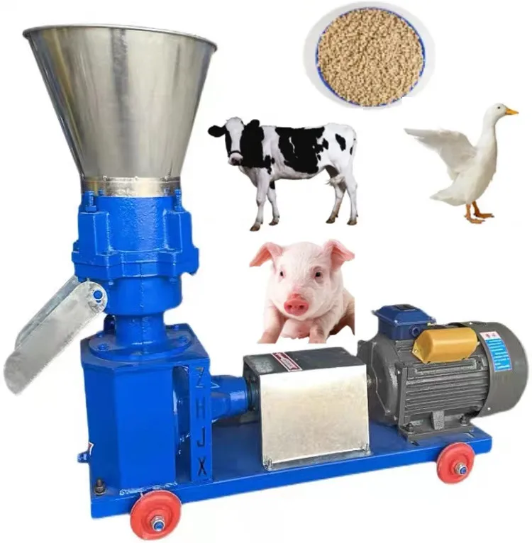 Animal poultry fish pig cattle cow sheep chicken feed pellet mill making machine small feed pellet machine Malaysia for sale