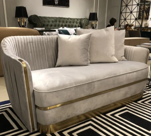 Modern Style beatiful fabric living room three seats sofa simply