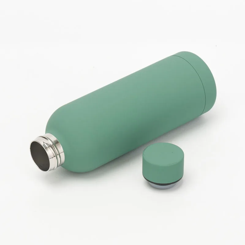 Oem China Cheap Rubber Paint Camping 500ml Double Walled Stainless Steel Vacuum Flask Insulated Sport Water Bottle