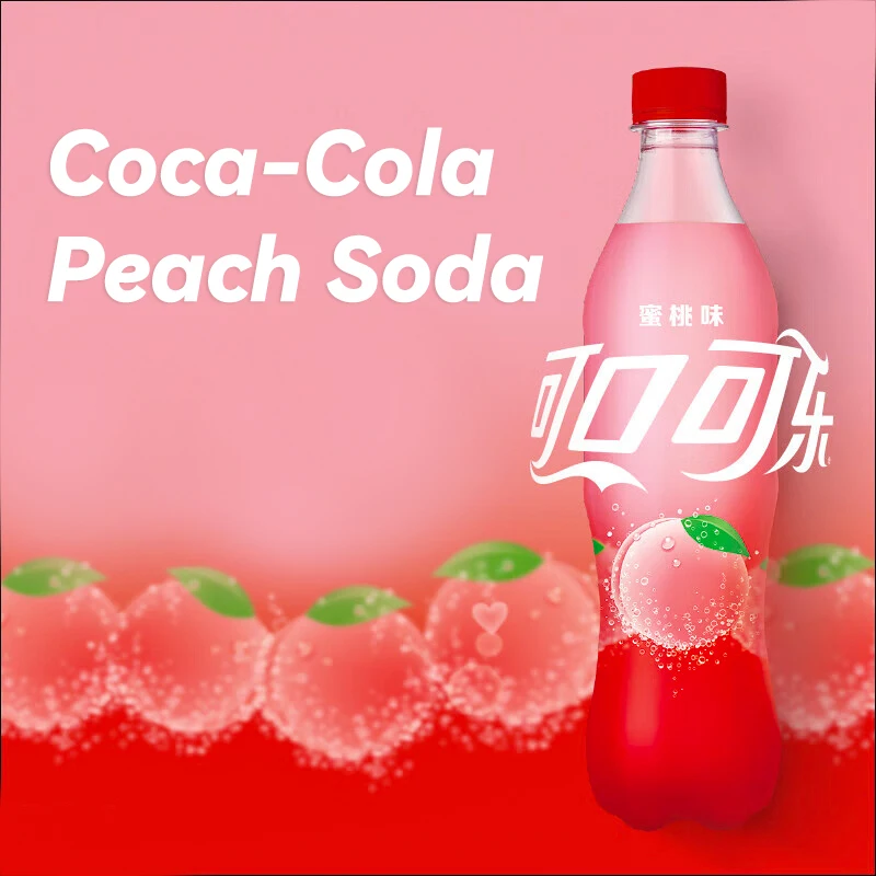 Best Selling Coca-Cola Peach Carbonated Drink 500ml Exotic Drinks Peach Drink