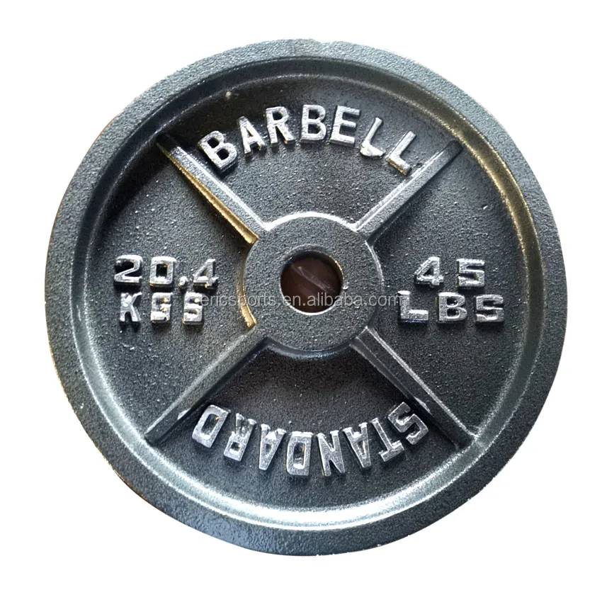 Wholesale Fitness gym Cast Iron weightlifting dumbbell discs Paint Weight  bumper Plate