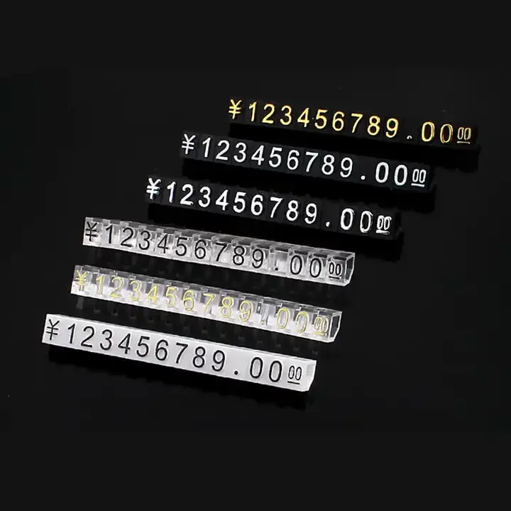 Micro plastic price tag digital tablet jewelry watch price tablet