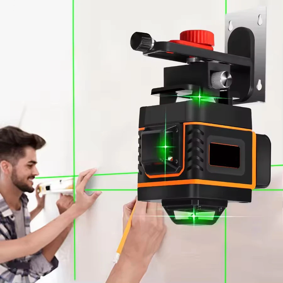Laser Level 4x360 Self Leveling 16 Lines Green Beam Cross Tool Pulse Mode  for Construction Tiling Picture Hanging