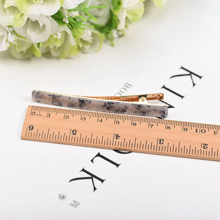 Korean Version Of Acrylic Rectangular Bangs Hair Clip Side Beautiful Duckbill