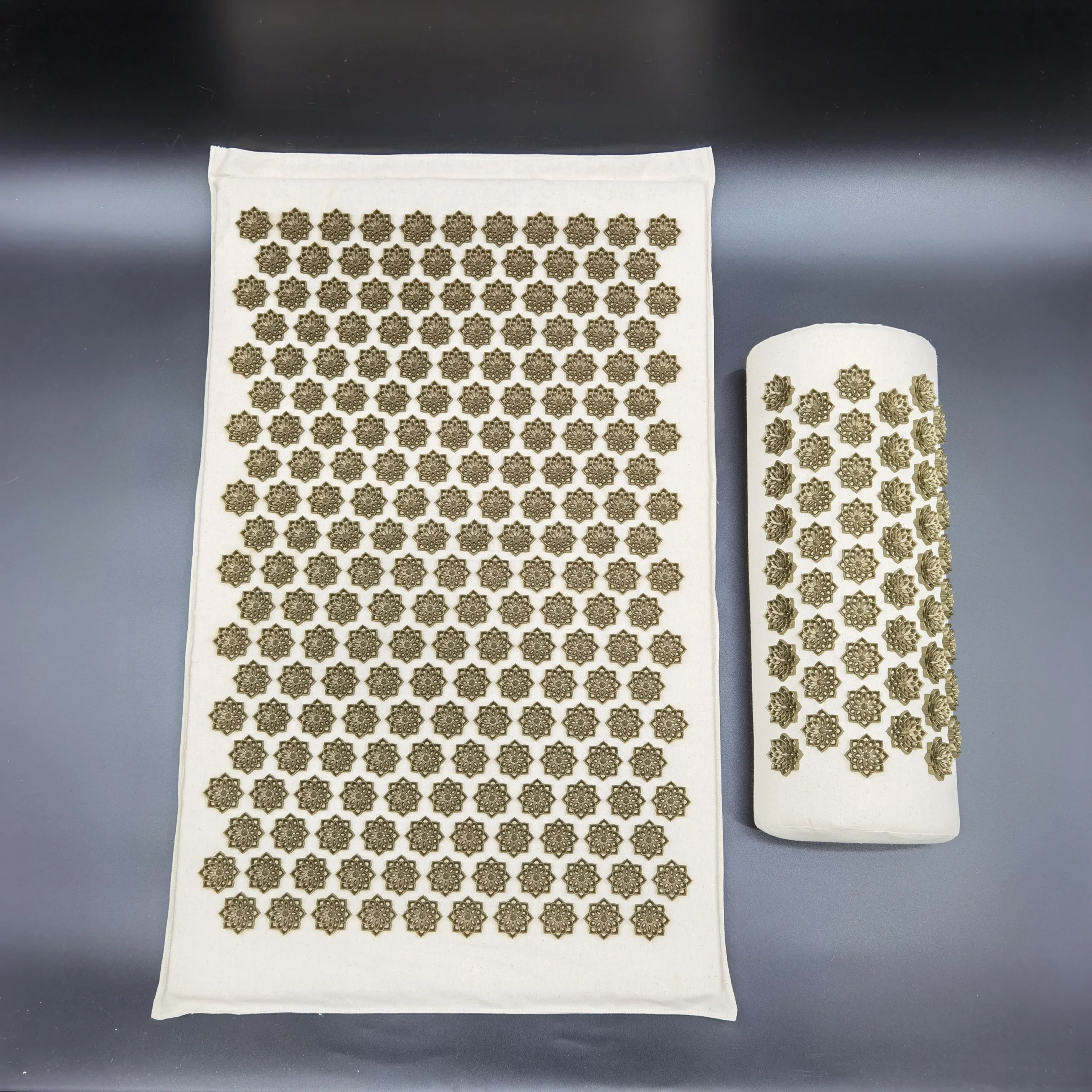 Eco Friendly Natural Cotton Acupuncture Mat with Pillow Set Shakti Yoga Mat for Back Massage New Acupressure Mat