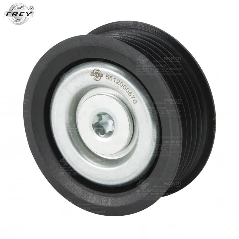 Frey Auto Parts Tensioner Pulley V-Ribbed Belt Guide Pulley Tensioning Roller 6512000670 OM651 W636 W639 W906