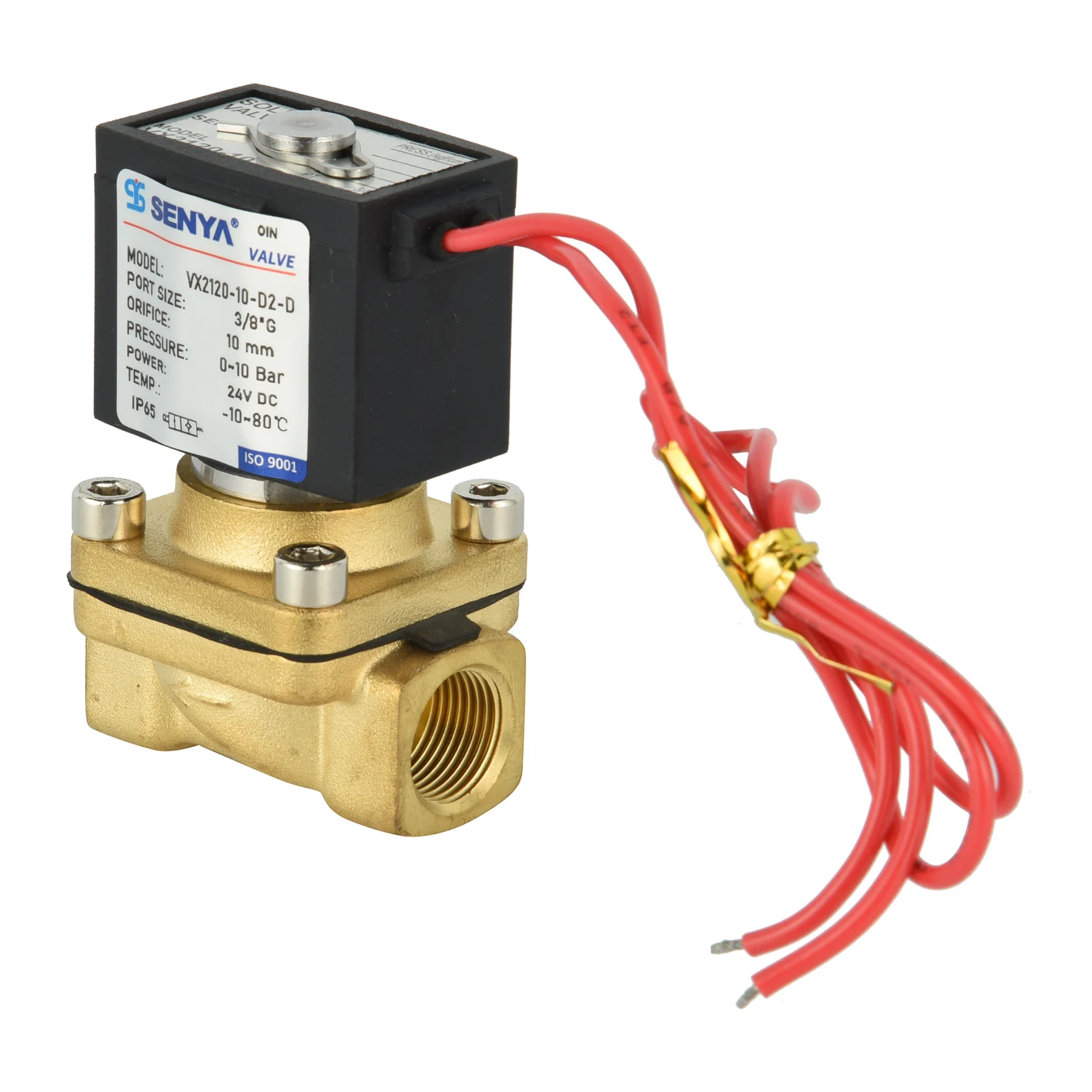 VX2120 Series High Quality Direct Acting 12V Water Solenoid Valve 12VDC 24VDC 110V 220V Normal Close Steam Brass Solenoid Valve