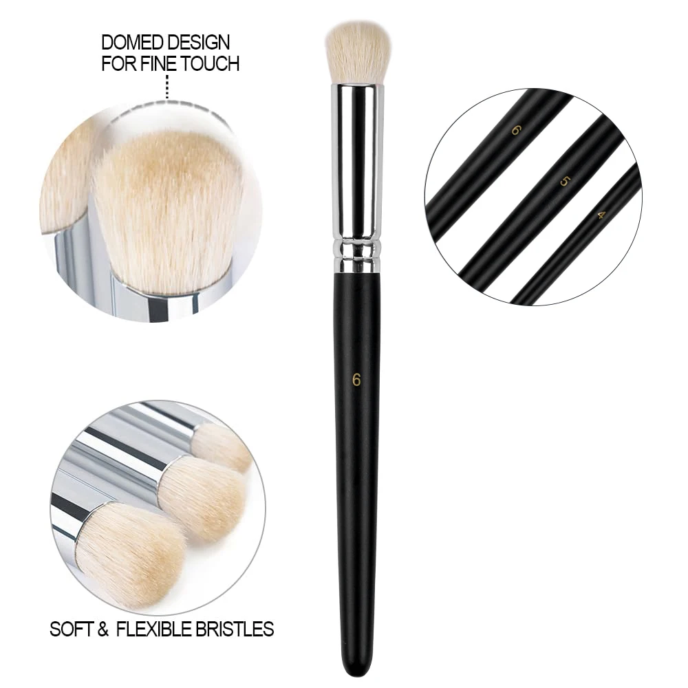 Panwenbo 3pcs Detail Small Acrylic Oil Paint Brushes Miniature Drybrush Set Model Painting Brush for Model Ceramics Art Painting