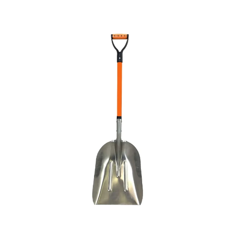 267 big capacity multi purpose orange fiberglass handle Y grip aluminum material garden snow shovel