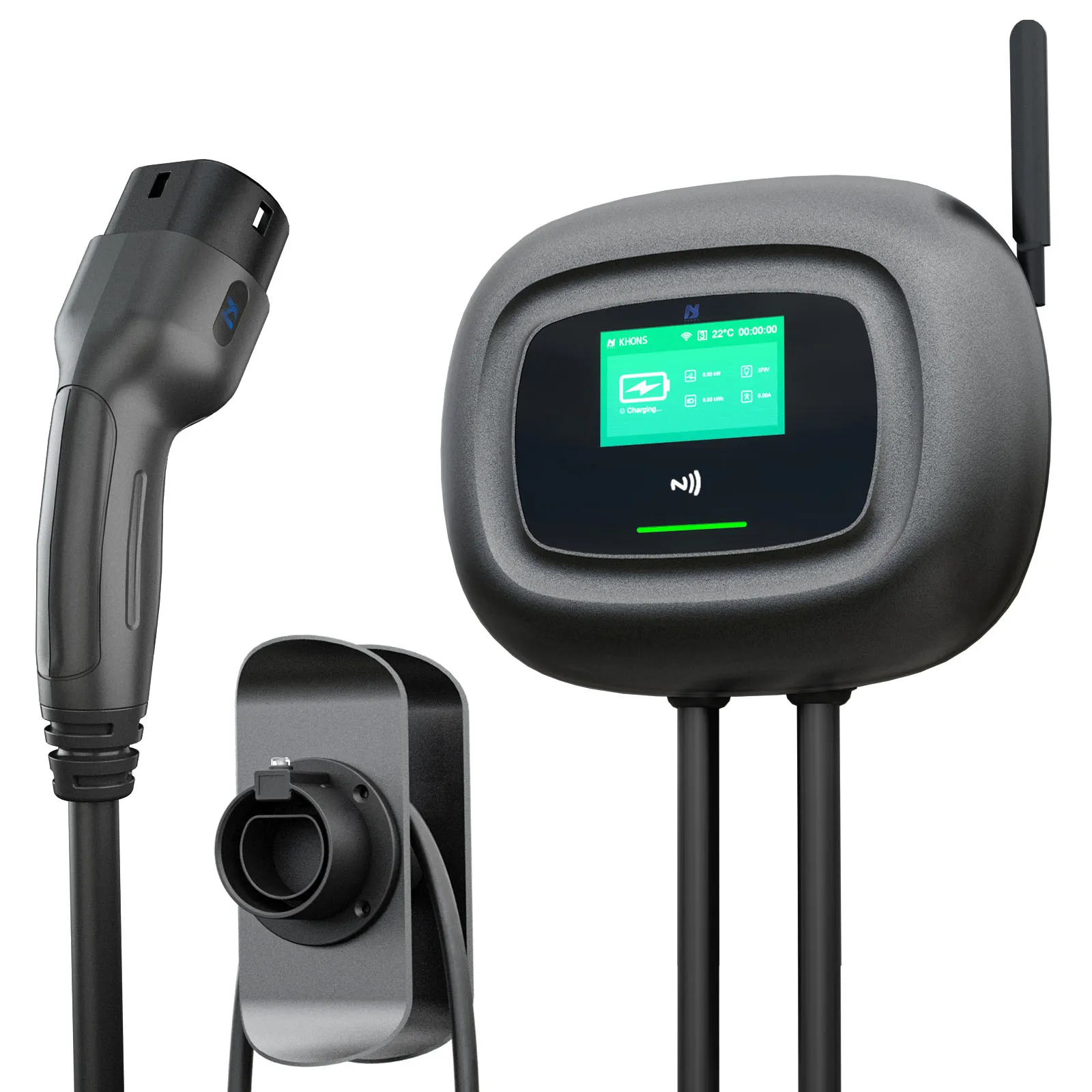 Производство WALLBOX RFID карты 32A 380 В 11 кВт Уровень 2 AC EV зарядная станция