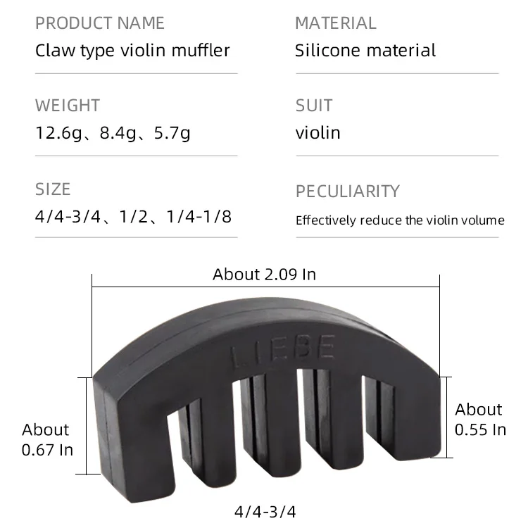Wholesale violin Mute Muffler Professional  musical instruments 4/4  3/4 1/2 1/4