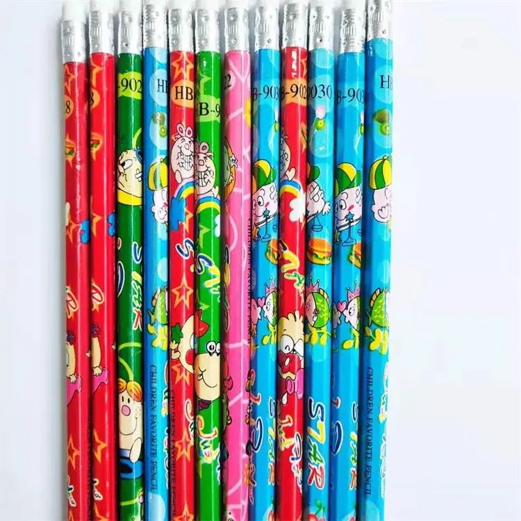 Оптовая продажа, карандаш для студентов с надписью Global flag, черный карандаш HB