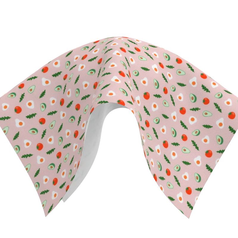 95%polyester 5%spandex stretch carrot and avocado pattern knit digital printing bullet bubble fabric for clothing