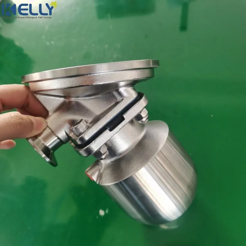 Manual Tri Clamped Diaphragm Valve 316L Stainless Steel Double diaphragm