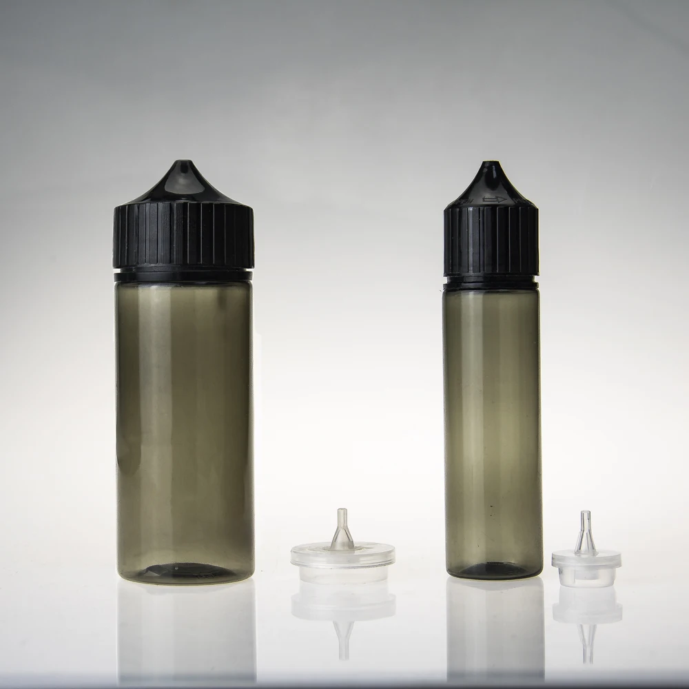 transparent black 30ml 60ml 100ml 120ml plastic PET squeeze dropper liquid V3 bottle with tamper proof lids