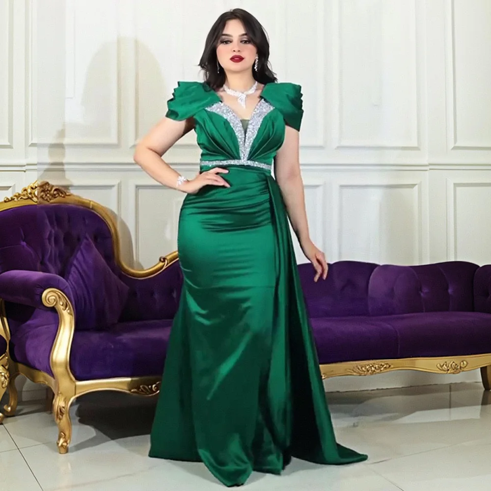 latest style trendy Champagne african evening dress turkish fat women evening dress big size floor-length evening dresses