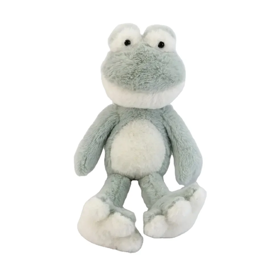 ODM OEM Creative Design Fluffy Soft Frog High Quality Stuffed Animal Gift Toy Manufacturer Hand Craft Green Plush Frog Toy