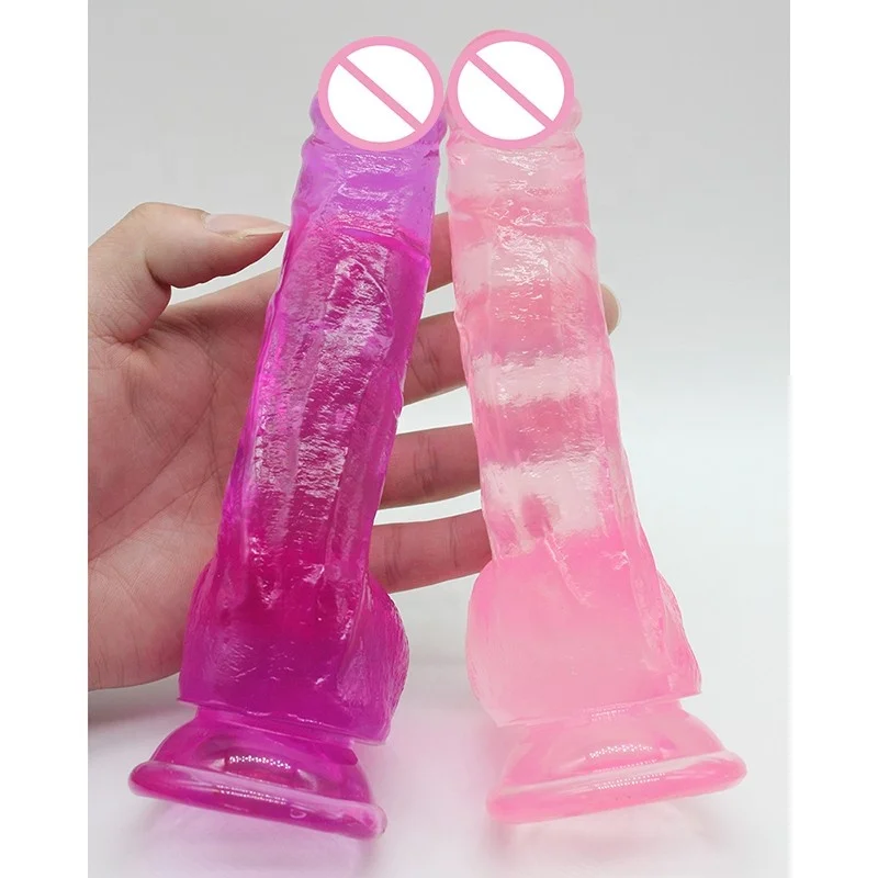 Hot selling soft silica gel wearable toy Jumbo dildo female artificial penis pink sex toys Animal cock Realistic penis