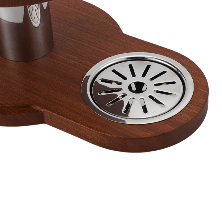 Juice Dispenser Wooden Base with Sapele Commercial Plastic Fridge Juicer Dispenser Cold Beverage
