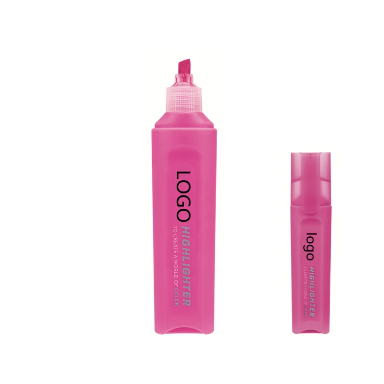 private label high quality pastel neon  color chisel tip marker pen highlighter