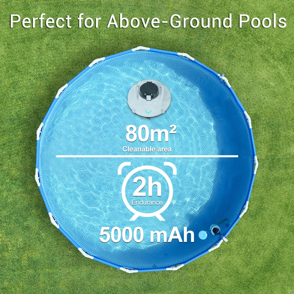 Robotic Swimming Pool Vaccum Cleaner For Pool Self-Parking Smart Pool Hoover Robot Cleaner