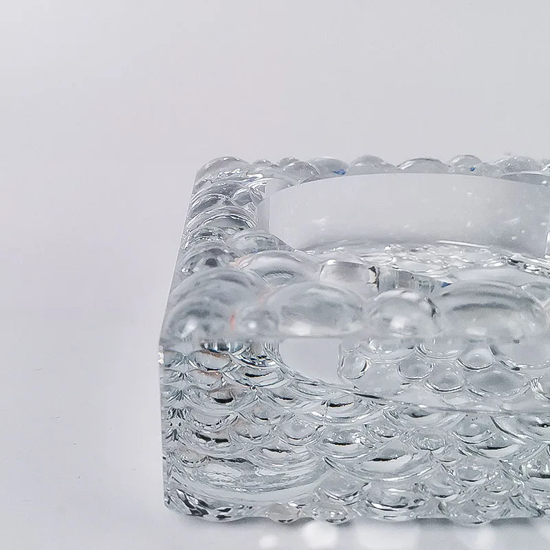 Custom water ripple K9 crystal ashtray Personalized fashion practical glass ashtray
