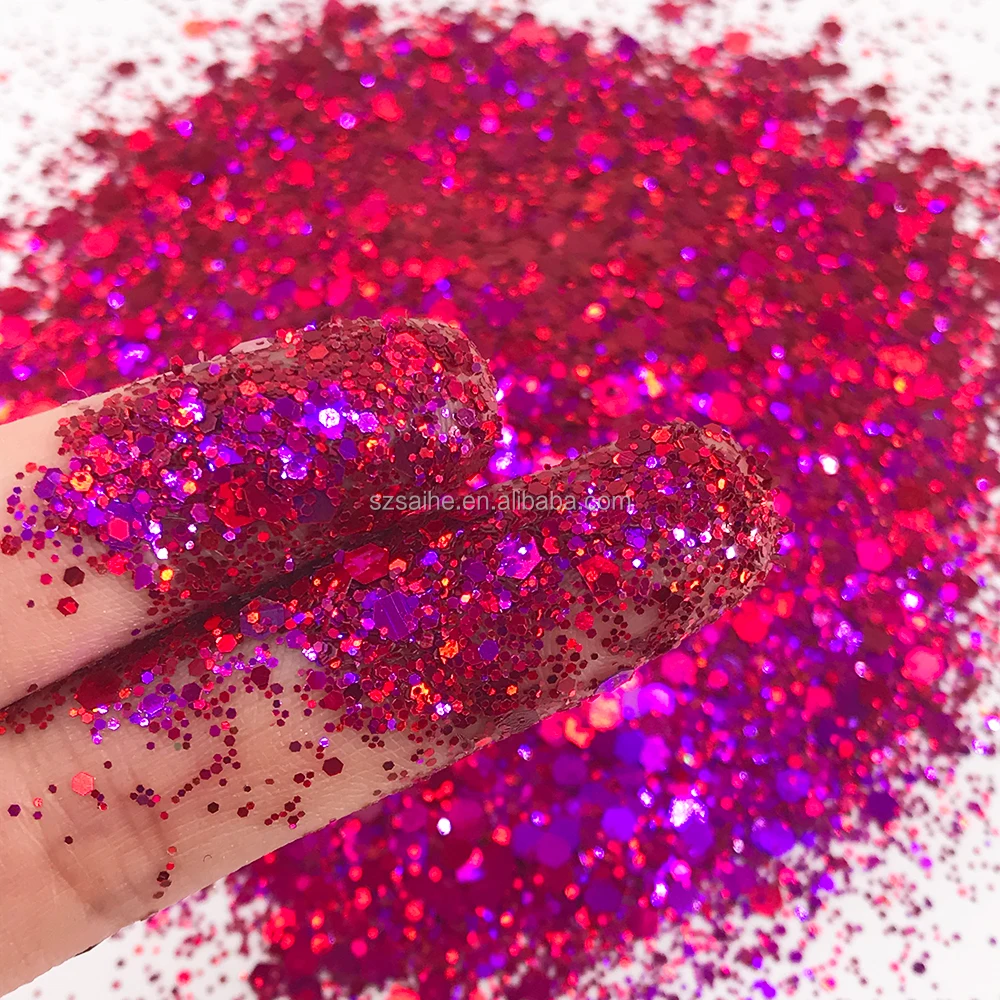 Bulk Wholesale Polyester Iridescent Dot Shape Glitter Multi-colors Mix