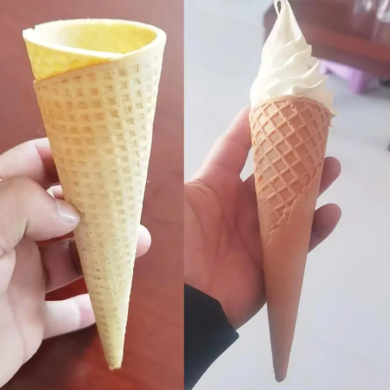 200 large sized DIY food wholesale snacks biscuit snack accessories flat mouth ice cream crispy egg cones ice cream cones