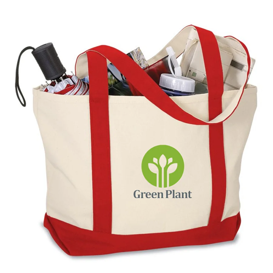 Custom Logo Customization Printed Grocery Bag Eco-friendly Large Capacity Shoulder Handle Canvas Tote Shopping Bags