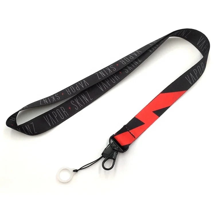  Пользовательский логотип сублимационная печать Lanyard Vape с силиконовым