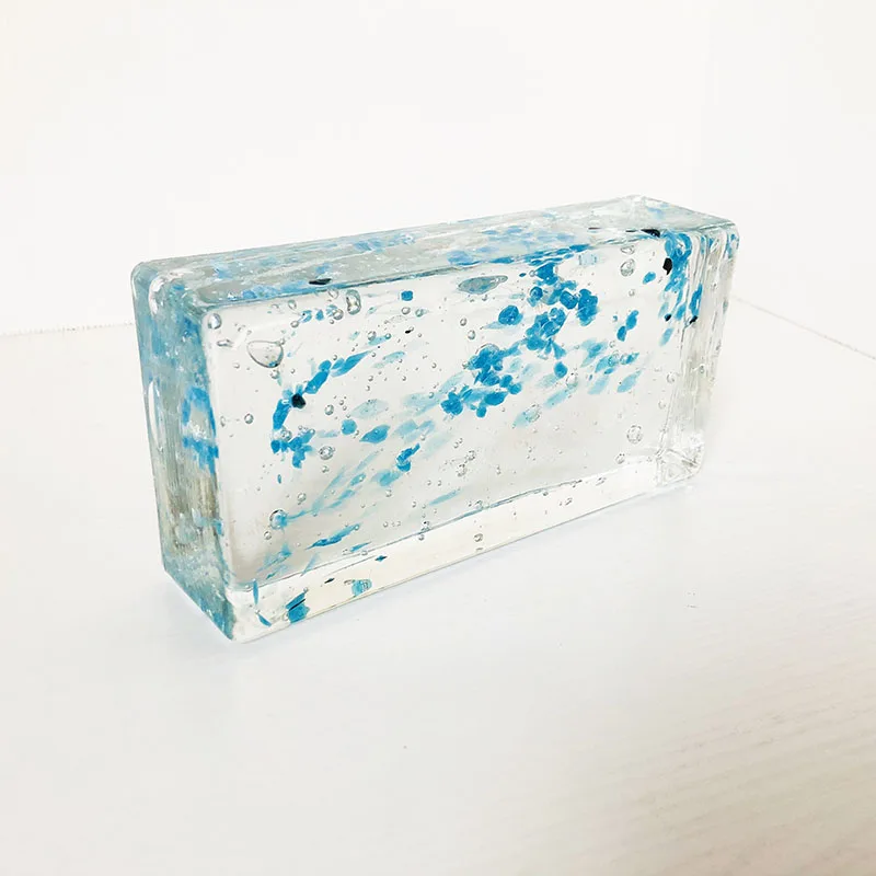 Jingyage bubble color solid glass brick decorative crystal blocks