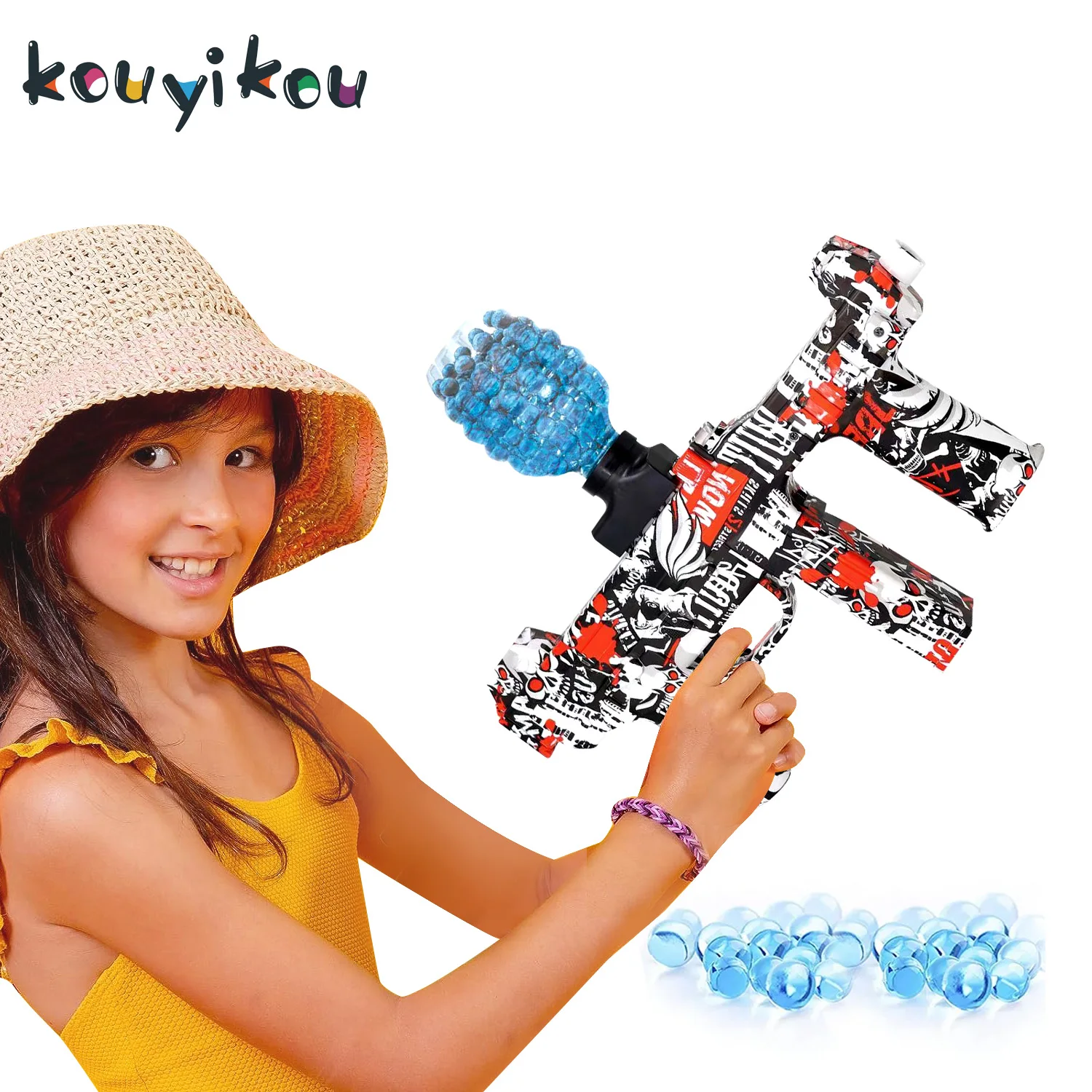 2023 Newest Full Auto Splatter Ball Blasters With 5000 Water Beads Ak Ejection Shooting Gun Toys Electric Gel Ball Blaster Gun